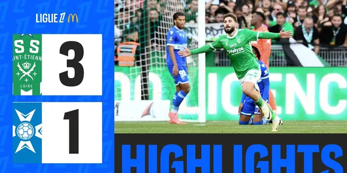 ​Saint-Etienne Mendominasi Laga Hancurkan Auxerre dengan Skor 3-1​