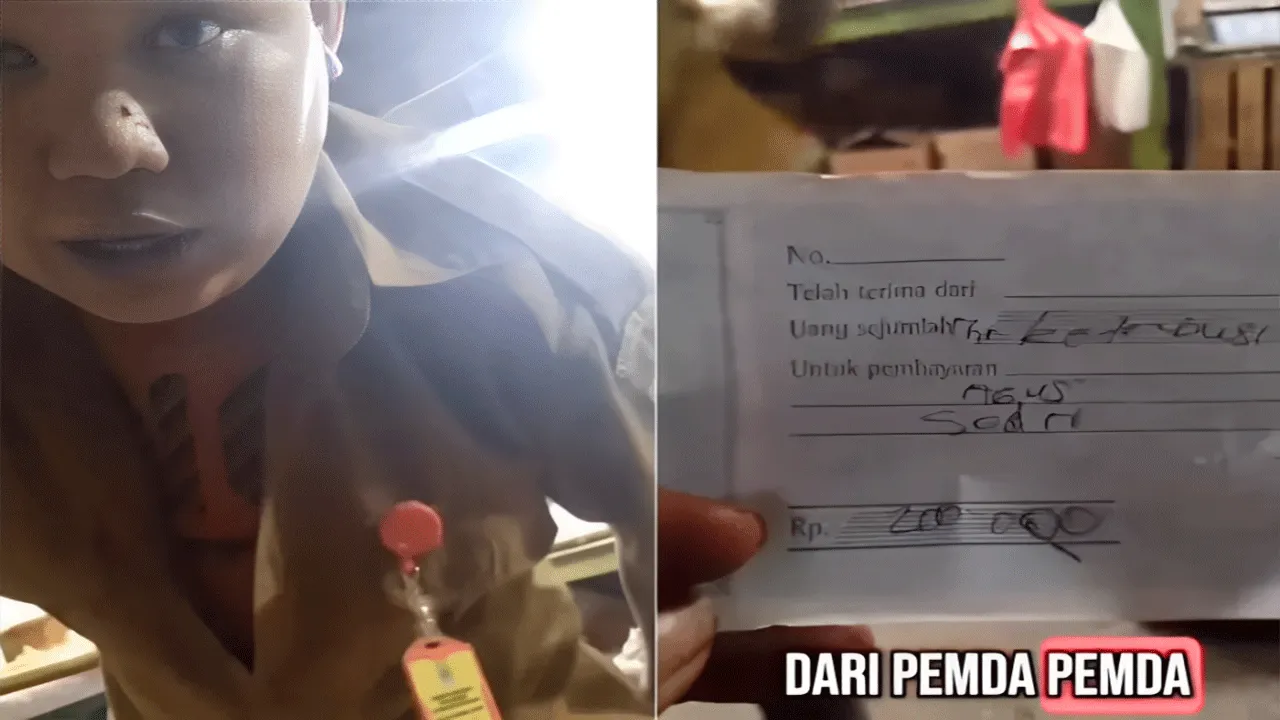 Pria Berseragam PNM Ngaku Pemda Bekasi, Minta THR Rp 200 Ribu ke Pedagang!